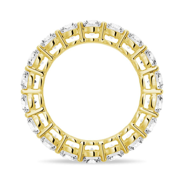 Round and Baguette Cut Moissanite Bands with French Pave Band Stacking Rings