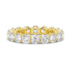 Round And Princess Moissanite Eternity Bands with Curved V Wedding Stacking Rings