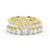 Round And Princess Moissanite Eternity Bands with Curved V Wedding Stacking Rings