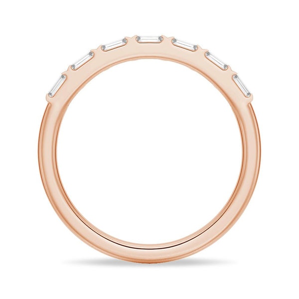 7 Stone Baguette Cut Moissanite Wedding Band