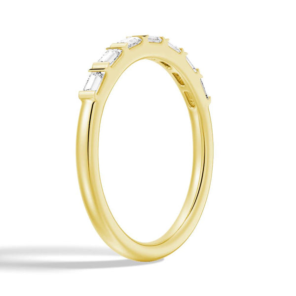 7 Stone Baguette Cut Moissanite Wedding Band