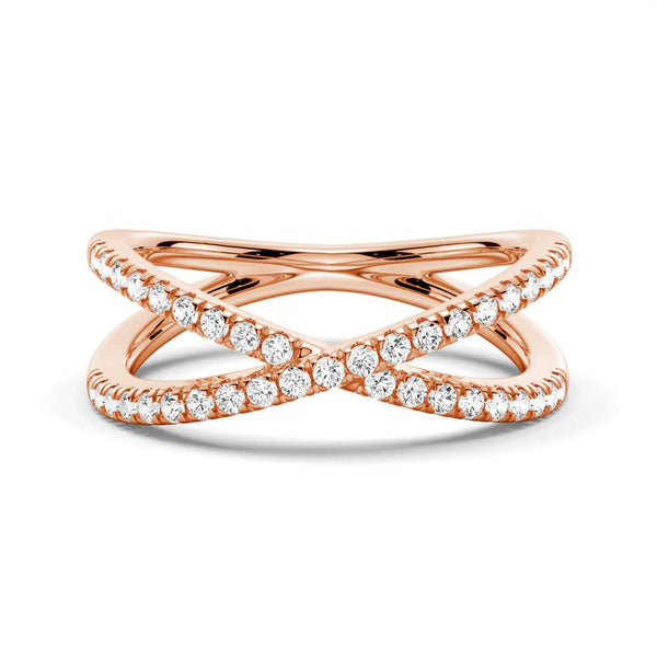 Crossover Moissanite Statement Ring