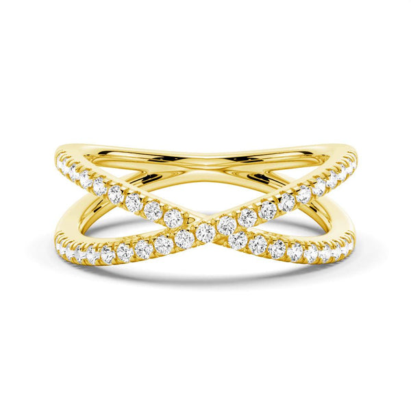 Crossover Moissanite Statement Ring