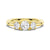 Round 3 Stone Shared Prong Moissanite Anniversary Band