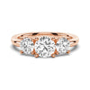 3 Stone Shared Prong Set Moissanite Anniversary Band