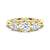3 Stone Shared Prong Set Moissanite Anniversary Band