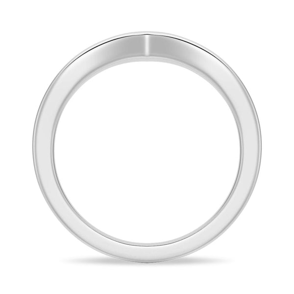 Curved Double V Moissanite Wedding Ring