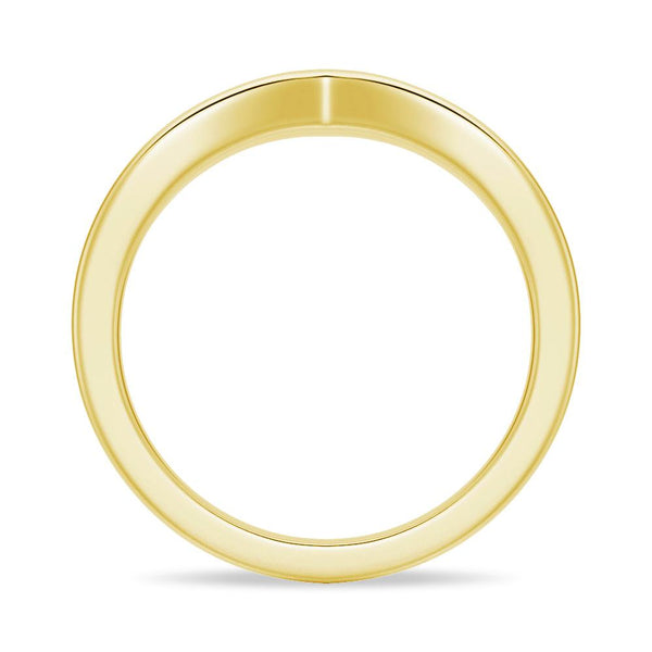 Curved Double V Moissanite Wedding Ring