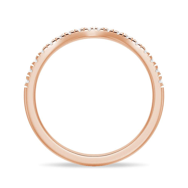 French Pave Petite Moissanite Wedding Band