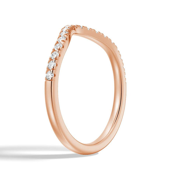 French Pave Petite Moissanite Wedding Band