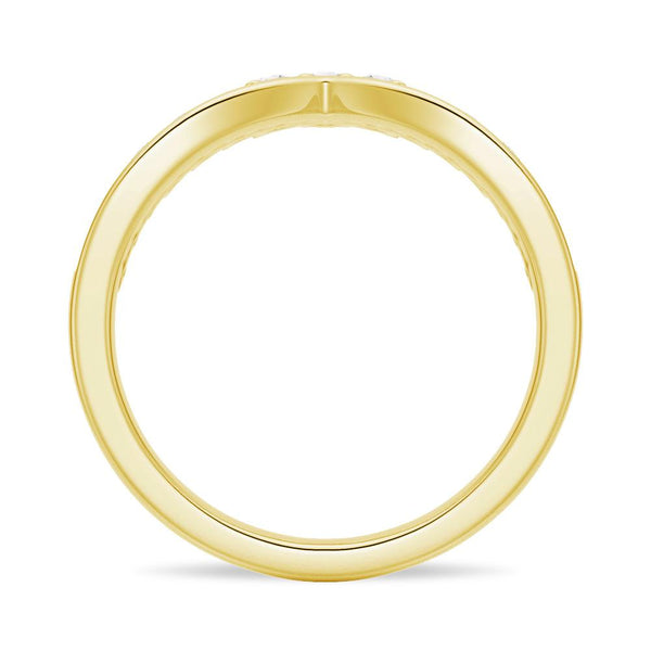 Luxe Crown Curved Moissanite Wedding Band