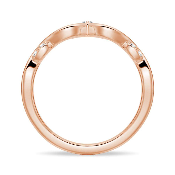 Winding Willow Curved Moissanite Wedding Band