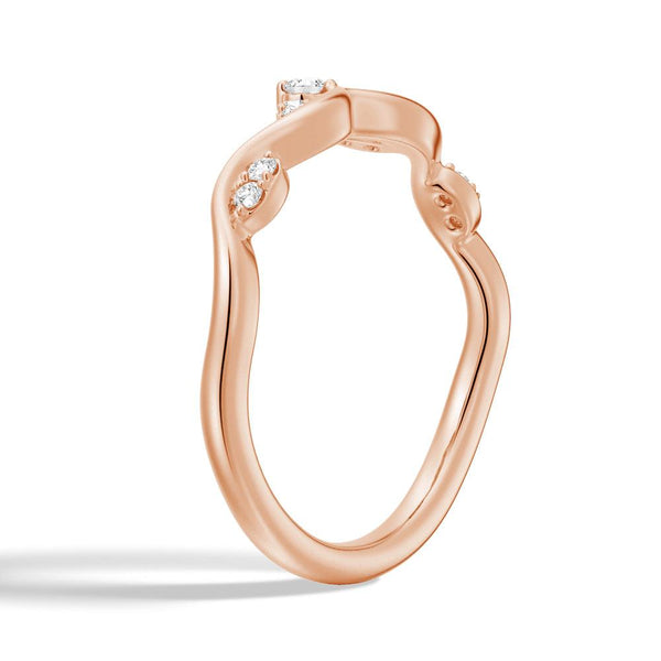 Winding Willow Curved Moissanite Wedding Band