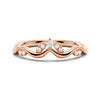 Winding Willow Curved Moissanite Wedding Band