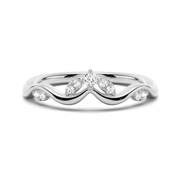 Winding Willow Curved Moissanite Wedding Band