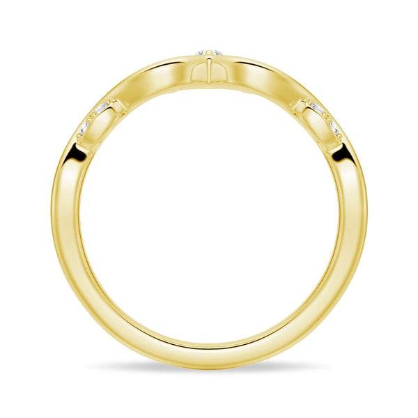 Winding Willow Curved Moissanite Wedding Band