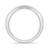 Double Row Curved Crossover Contour Wedding Band