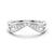 Double Row Curved Crossover Contour Wedding Band