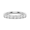 3mm 7 Stone French Pave Moissanite Wedding Band