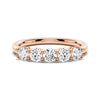 3.75mm 5 Stone Shared Prong Moissanite Anniversary Band