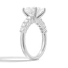 Classic Shared Prong Princess Cut Moissanite Engagement Ring