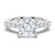 Classic Shared Prong Princess Cut Moissanite Engagement Ring