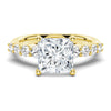 Classic Shared Prong Princess Cut Moissanite Engagement Ring