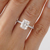 Radiant Cut Moissanite Engagement Ring With Eternity Pave Shank