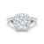 Princess Cut Split Shank Moissanite Halo Engagement Ring