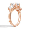 Round Cut Three Stone Moissanite Engagement Ring