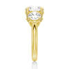 Round Cut Three Stone Moissanite Engagement Ring