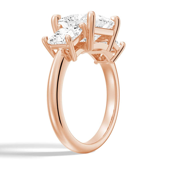 Princess Cut Three Stone Moissanite Engagement Ring