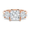 Princess Cut Three Stone Moissanite Engagement Ring