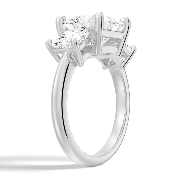 Princess Cut Three Stone Moissanite Engagement Ring