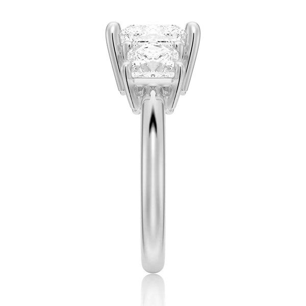 Princess Cut Three Stone Moissanite Engagement Ring