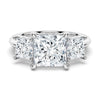 Princess Cut Three Stone Moissanite Engagement Ring