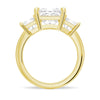 Princess Cut Three Stone Moissanite Engagement Ring