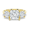 Princess Cut Three Stone Moissanite Engagement Ring