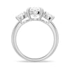 Oval Cut Three Stone Moissanite Engagement Ring