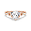 Heart Shaped Split Shank Moissanite Engagement Ring