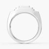 12mm Moissanite Micro Pave Square Stepped Men's Wedding Ring