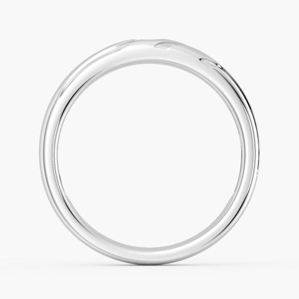 5mm Asymmetric Minimalist Moissanite Men's Wedding Ring