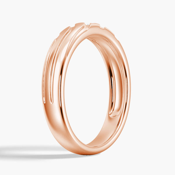 5mm Asymmetric Minimalist Moissanite Men's Wedding Ring