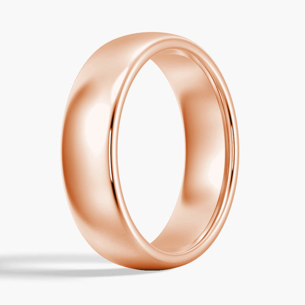 6mm High Polished Finish Comfort Fit Men's Wedding Band