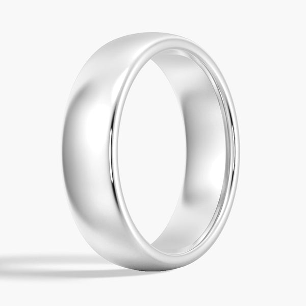 6mm High Polished Finish Comfort Fit Men's Wedding Band