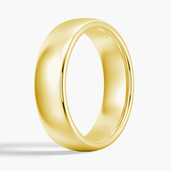 6mm High Polished Finish Comfort Fit Men's Wedding Band