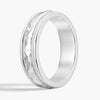6mm Hammered Milgrain Comfort Fit Men's Wedding Band