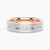 7.5mm Two Tone Matte Finish Moissanite Men's Wedding Band