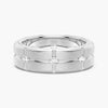 7.5mm Two Tone Matte Finish Moissanite Men's Band