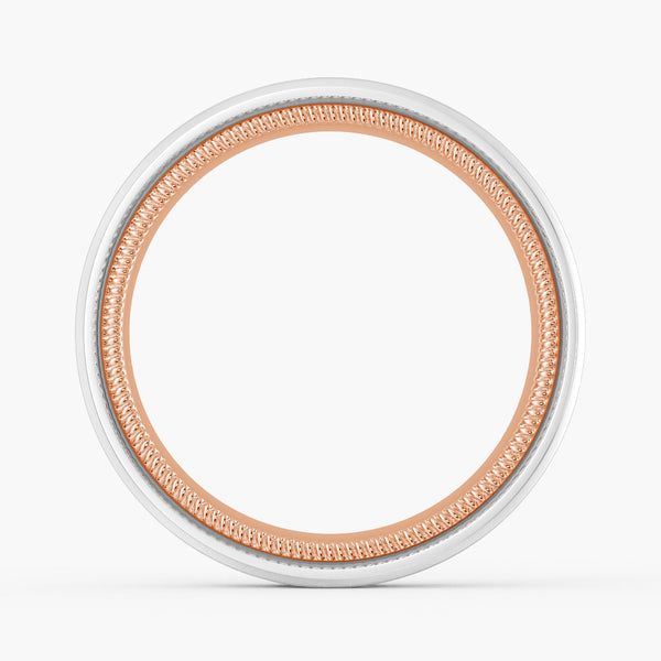 7.5mm Two Tone Matte Finish Infinity Design Men's Band